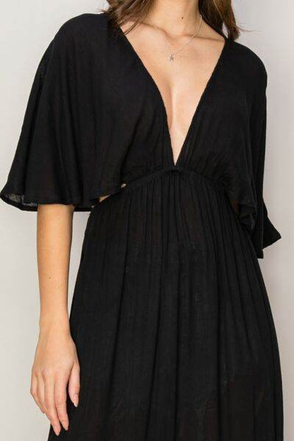 Tie Back Maxi Split Cover up Dress